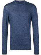Drumohr Knitted Crew Neck Sweater - Blue
