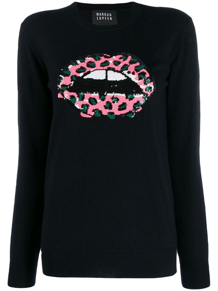 Markus Lupfer Sequin Mouth Jumper - Blue