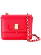 Salvatore Ferragamo Mini Ginny Crossbody Bag, Women's, Red