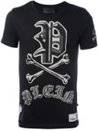 Philipp Plein Graphic T-shirt, Men's, Size: Large, Black, Cotton