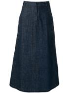 Comme Des Garçons Pre-owned 1990's Long Denim Skirt - Blue