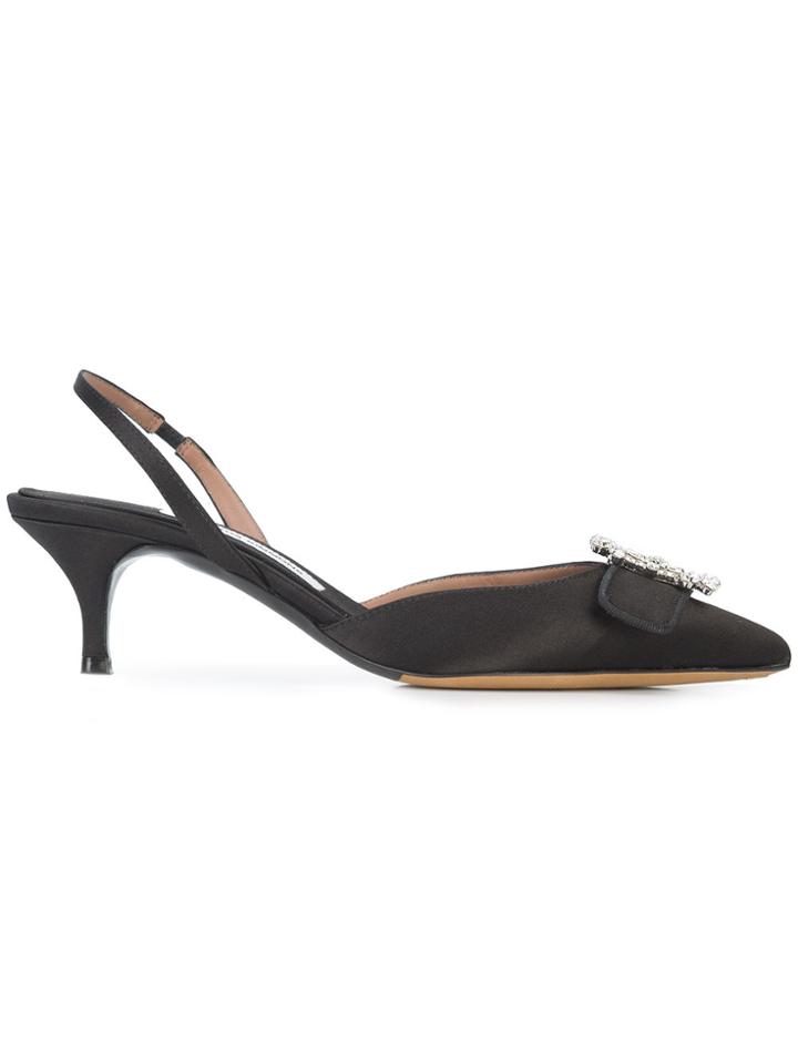 Tabitha Simmons Embellished Buckle Pumps - Black