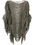 Caravana Itza Poncho Knitted Top - Grey