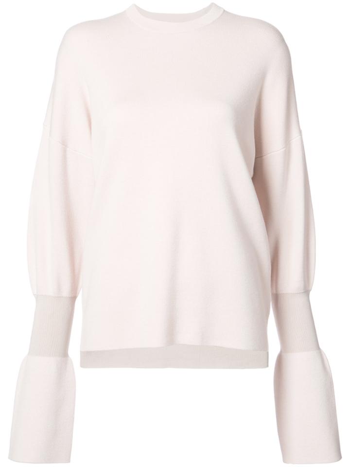 Tibi Flared Sleeve Top - Pink & Purple