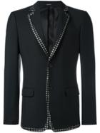 Alexander Mcqueen Contrast Edge Blazer Jacket - Black