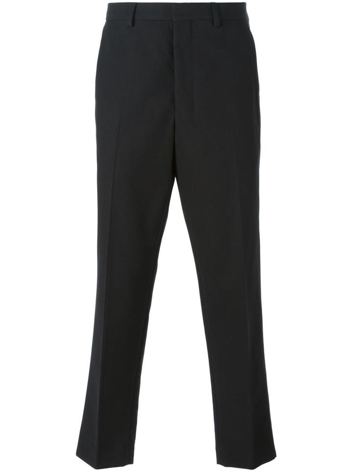 Ami Alexandre Mattiussi Carrot Fit Trousers, Men's, Size: 40, Black, Cotton