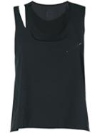 Nike - Split Shoulder Tank Top - Women - Polyester/spandex/elastane - L, Black
