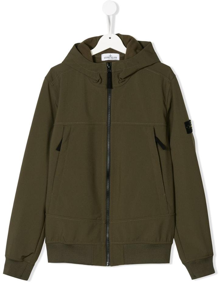 Stone Island Junior Teen Hooded Jacket - Green