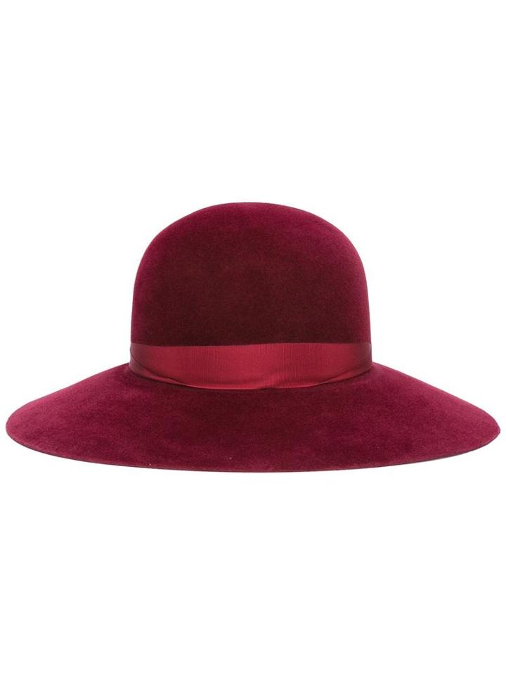Borsalino Wide Brim Hat, Women's, Size: Small, Pink/purple, Rabbit Fur Felt