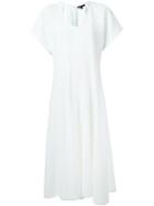 Ellery Flared Maxi Dress, Women's, Size: 14, White, Polyester