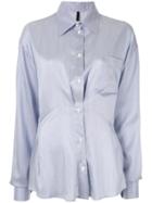 Unravel Project Ruched Detail Shirt - Blue