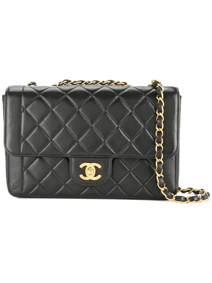 Chanel Vintage Diamond Quilt Chain Bag - Black