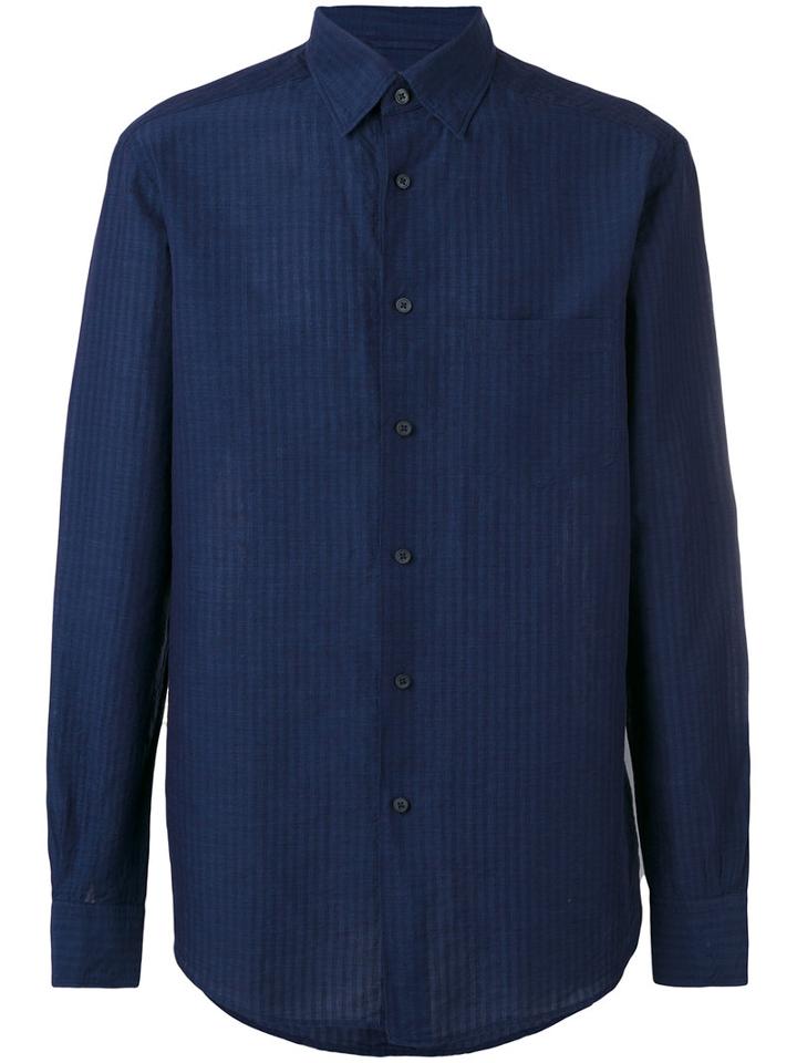 Ermenegildo Zegna - Gingham Shirt - Men - Cotton/linen/flax - L, Blue, Cotton/linen/flax