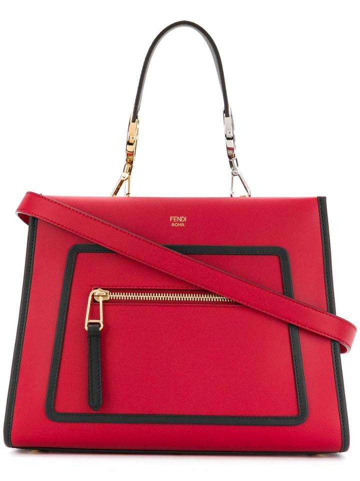 Fendi Runaway Small Tote - Red