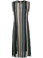 M Missoni Striped Knit Midi Dress - Black