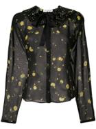 Philosophy Di Lorenzo Serafini Floral Mottifs Blouse - Black