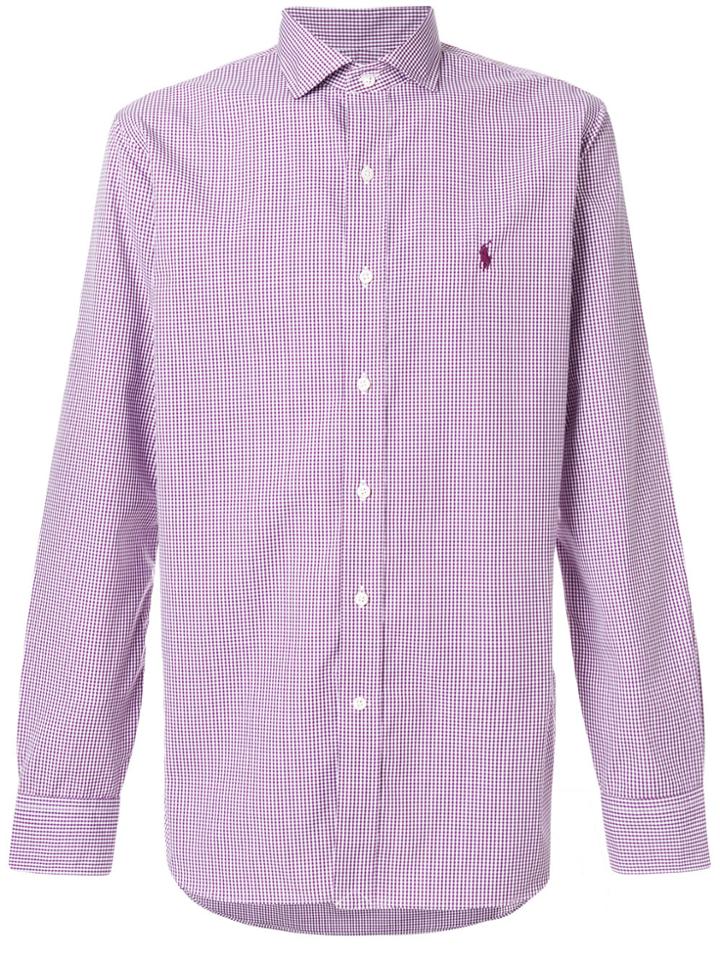 Polo Ralph Lauren Micro Gingham Check Shirt - Pink & Purple