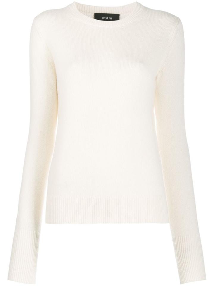 Joseph Cashmere Round Neck Jumper - White