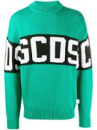 Gcds Knitted Logo Jumper - Green
