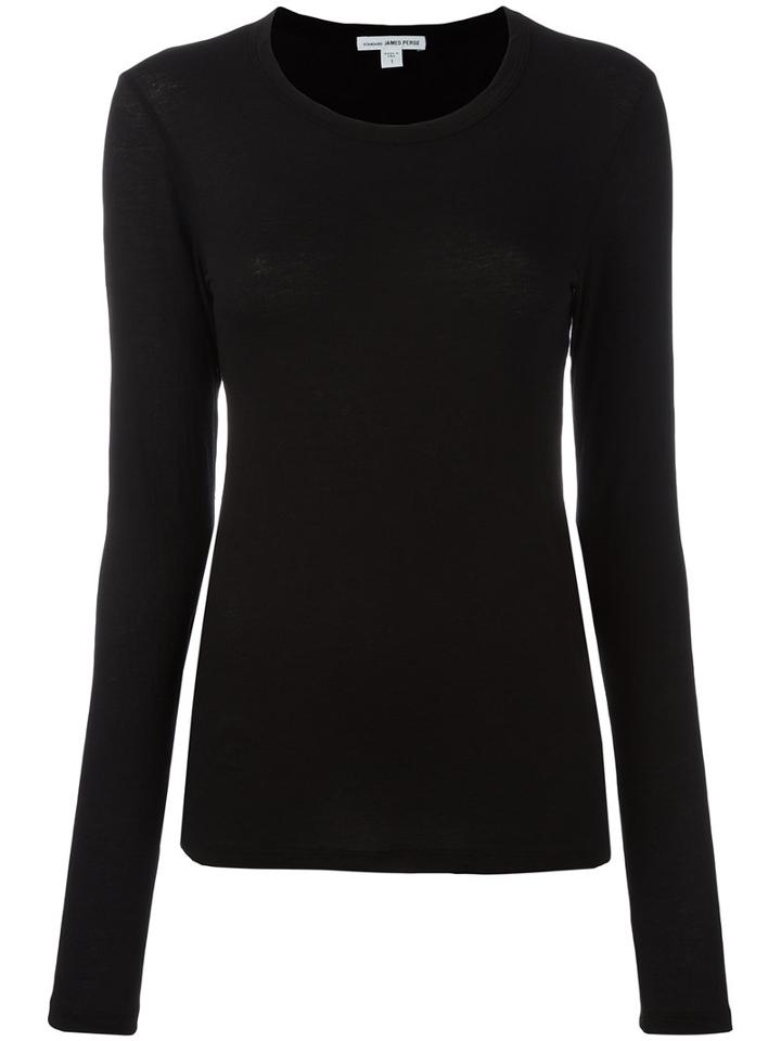 James Perse Long-sleeve T-shirt, Women's, Size: Iii, Black, Cotton