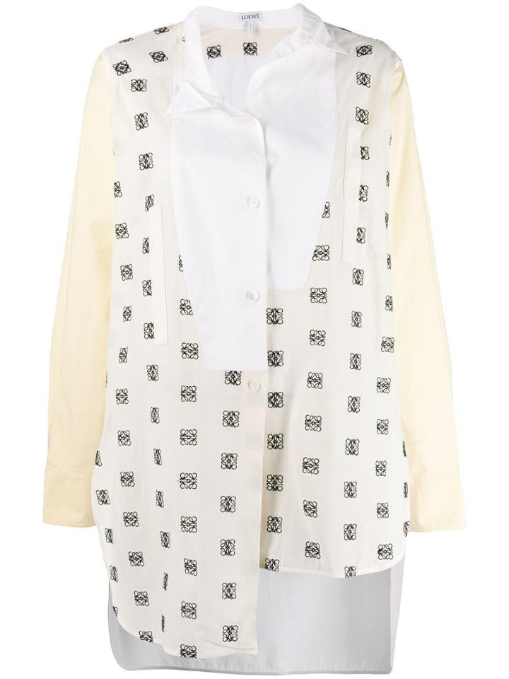 Loewe Asymmetric Logo Print Shirt - Yellow