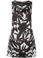 Alice+olivia - Floral Print Shift Dress - Women - Polyester/spandex/elastane - 4, Black, Polyester/spandex/elastane