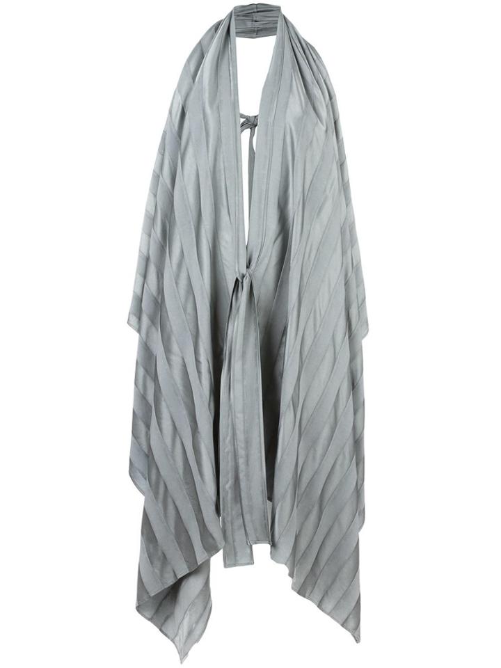 Masnada Tied Sleeveless Coat - Grey