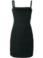Versus Ribbed Fitted Dress, Women's, Size: 40, Black, Polyester/viscose/polyamide