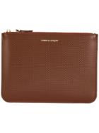 Comme Des Garçons Wallet Textured Clutch - Brown