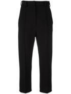 Mm6 Maison Margiela Cropped Trousers, Women's, Size: Medium, Black, Viscose/polyester/spandex/elastane