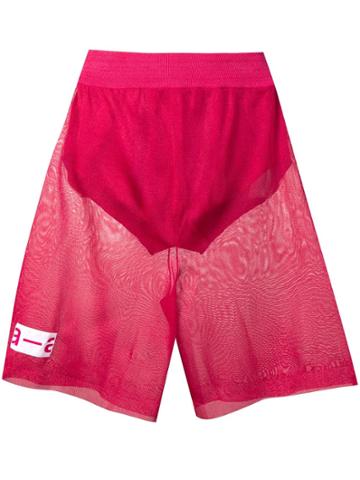 Artica Arbox Sheer Track Shorts - Pink