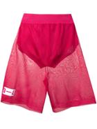 Artica Arbox Sheer Track Shorts - Pink