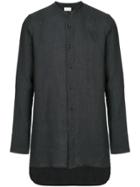 Sartorial Monk Mandarin Collar Shirt - Grey