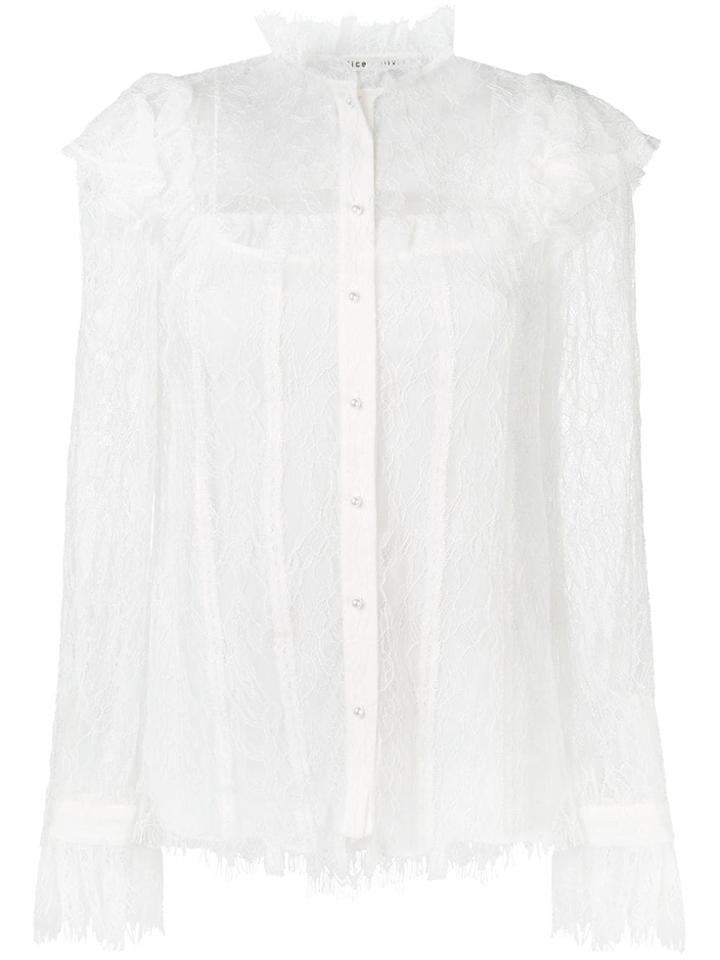 Alice+olivia Malinda Lace Blouse - White