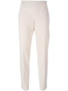 Incotex Lateral Zip Fastening Straight Trousers, Women's, Size: 40, Nude/neutrals, Cotton/spandex/elastane