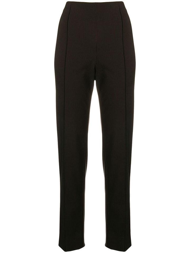 Romeo Gigli Pre-owned Pinstriped Trousers - Black