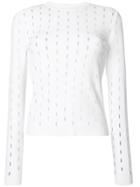 Sportmax Laser Cut Sweater - White