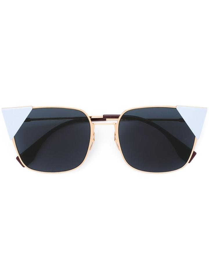 Fendi 'lei' Sunglasses, Women's, Blue, Metal