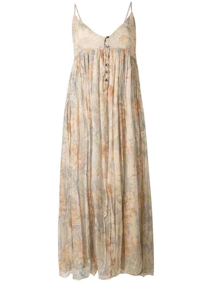 Mes Demoiselles - Palm Print Slip Dress - Women - Cotton/viscose - 38, Cotton/viscose