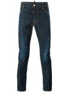 Dsquared2 Tidy Biker Jeans, Men's, Size: 52, Blue, Cotton/spandex/elastane/polyester/calf Leather