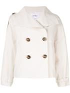 Enföld Short Double-breasted Coat - White