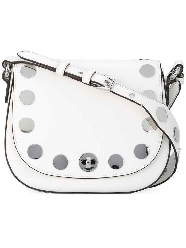 Michael Michael Kors Studded Shoulder Bag, Women's, White, Leather