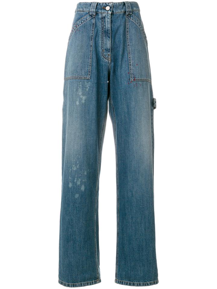 Valentino Wide Leg Denim Jeans - Blue