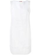 Ermanno Scervino - Crochet Detail Shift Dress - Women - Cotton/linen/flax - 42, White, Cotton/linen/flax