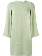 Givenchy Slit Sleeve Shift Dress, Women's, Size: 38, Green, Viscose/spandex/elastane/silk