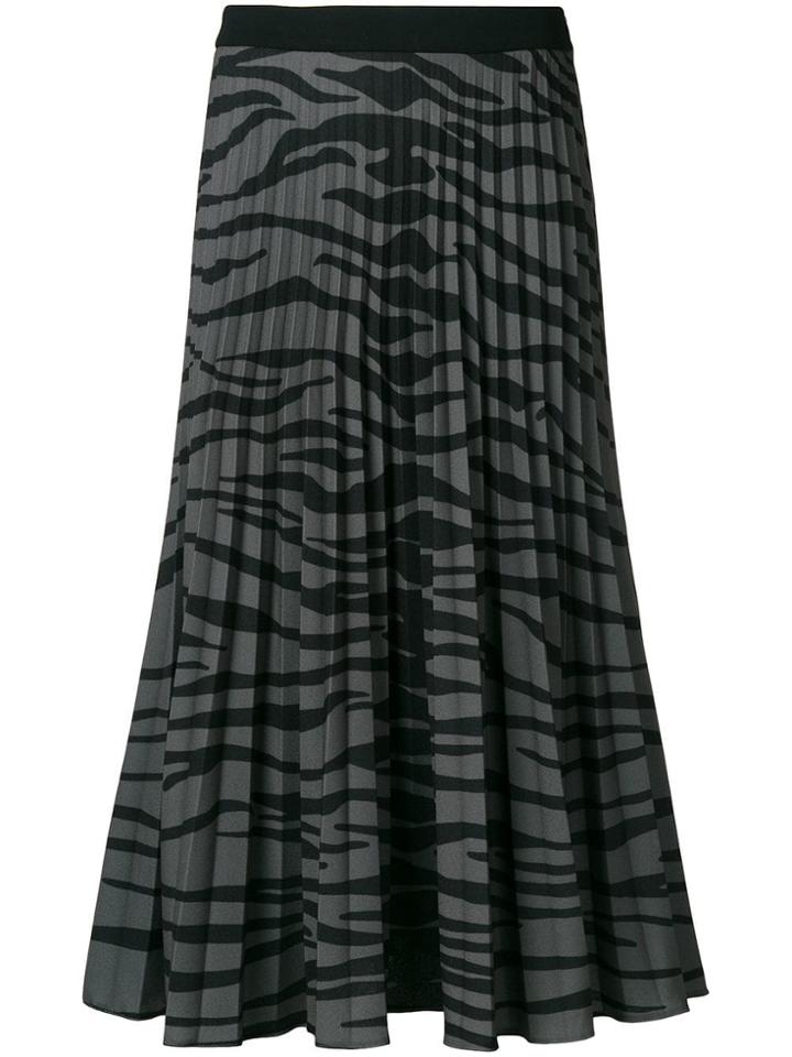 Ssheena Zebra Print Skirt - Grey