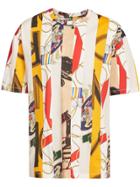 Burberry Striped Archive Scarf Print Cotton T-shirt - Multicolour