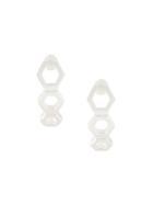 Astley Clarke Plain Triple Honeycomb Stud Earrings - Metallic