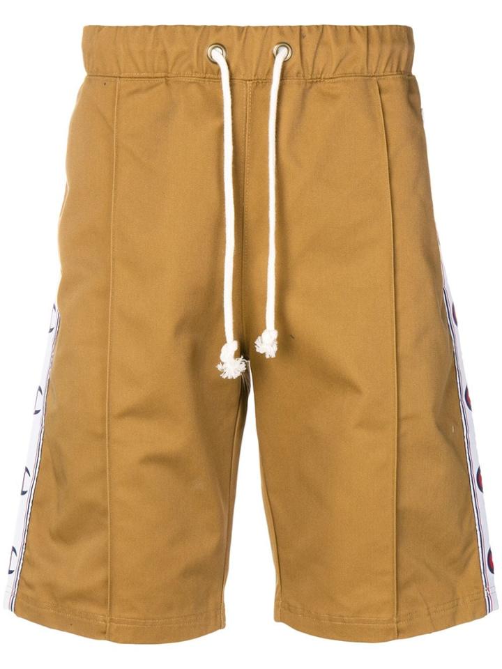 Champion Logo Stripe Shorts - Neutrals