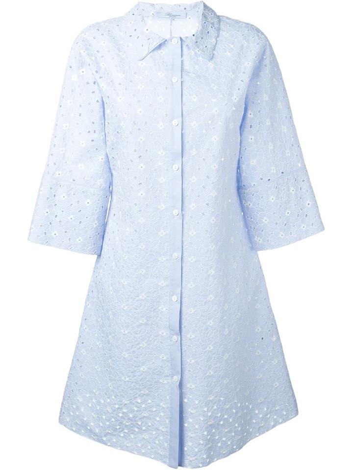 Blumarine Floral Embroidery Shirt Dress